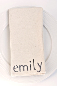 DIY Personalized napkin for weddings or parties